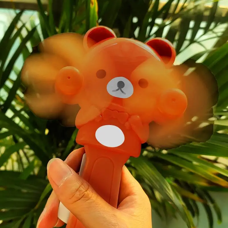 

Mini Hand-Operated Fan Cartoon Double Fan Leaf No Charging Cooling Fan Cute Summer Kids Fans Party Favors For Indoor Outdoor Use