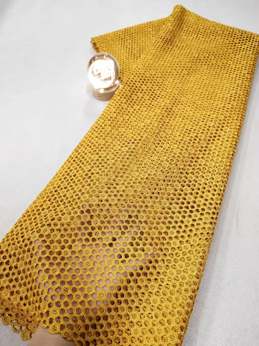 

African Nigerian Tulle Lace Fabric for Sewing, Wedding Party Gown Dress, Embroidered Net Cloth, High Quality, 5Yard, 2026