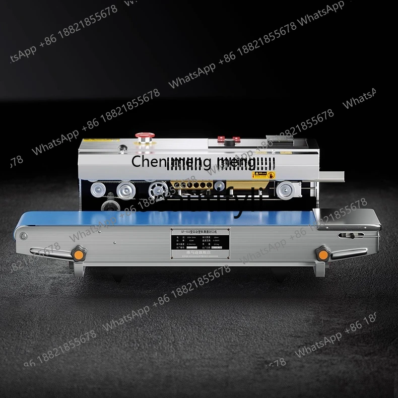 Z189 Stainless Steel Continuous Sealing Machine Commercial Fully Automatic Hot Melt Large Industrial Heat Sealing Machine