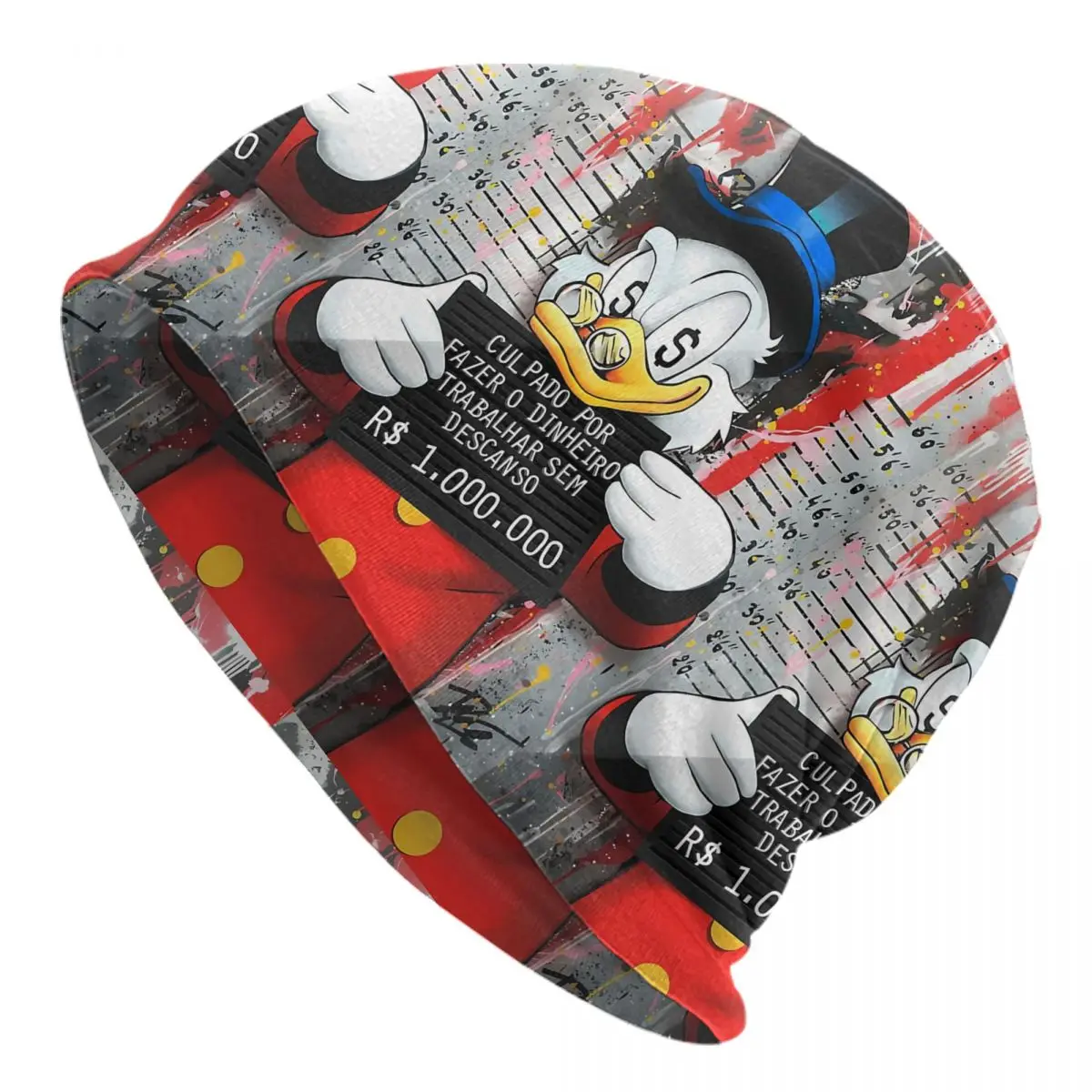 Custom Scrooge Donald Duck Bonnet Hats Hip Hop Knit Hat For Women Men Autumn Winter Warm Skullies Beanies Caps