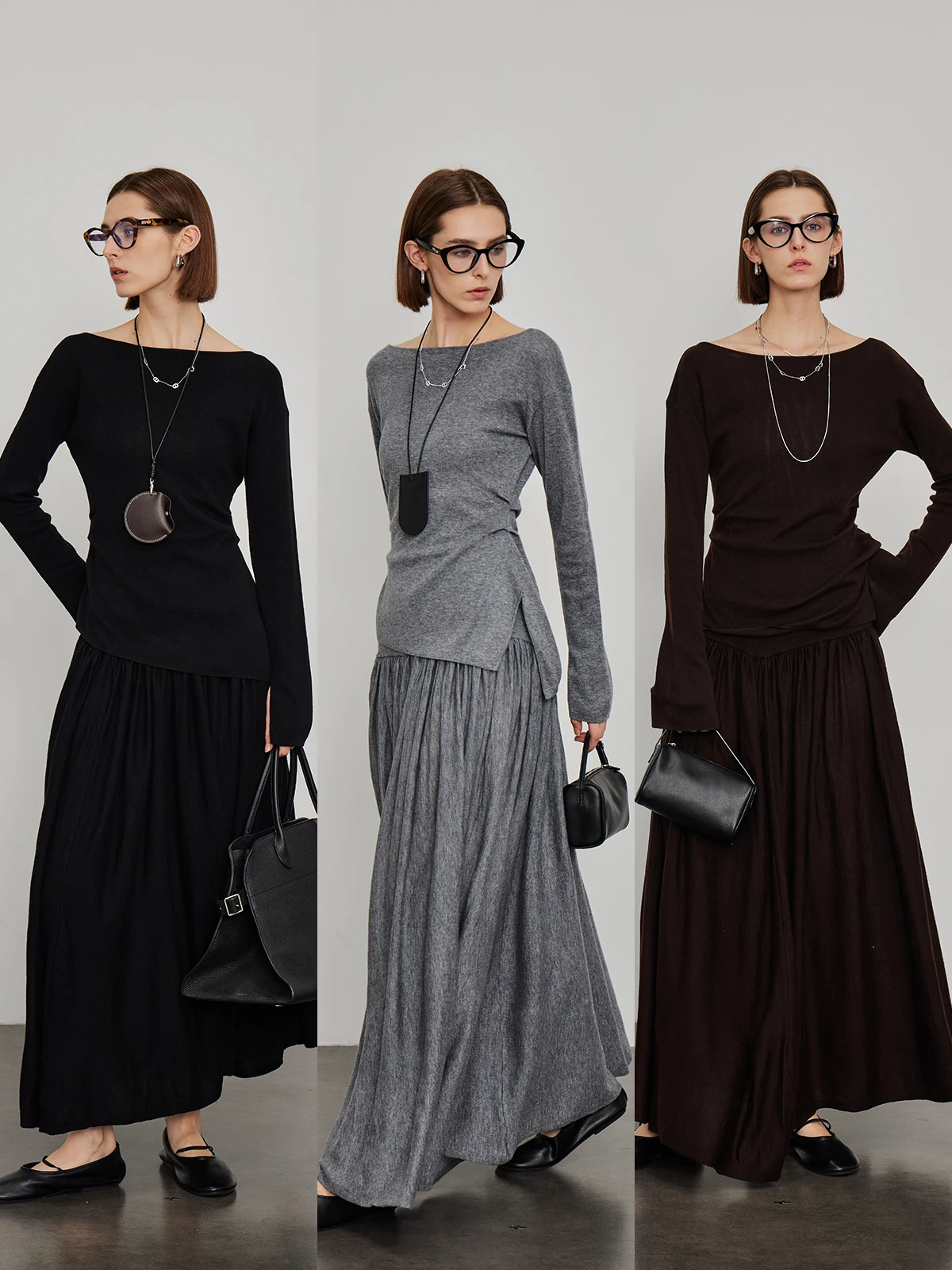 

Вязаная шерстяная юбка с высокой талией и топ на одно плечо Faion Set для женщин Ele mat Sle Подходит для различных случаев...