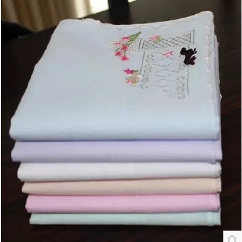 Ladies Cotton Handkerchief embroidered towel Cotton Handkerchief embroidered handkerchief female female soft sweat