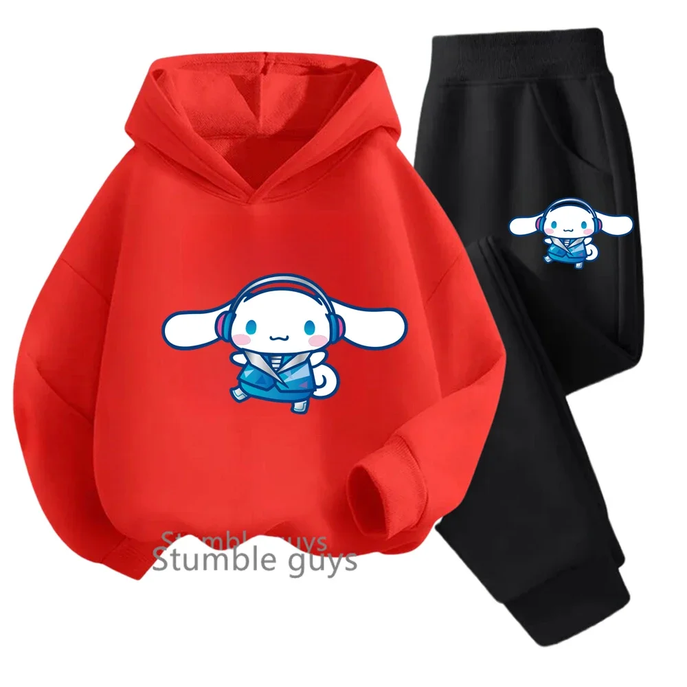 

Kids Cinnamoroll Sweatshirt Kawaii Girls Clothing Anime Hoodie Set Boys Clothes Cute Pullover