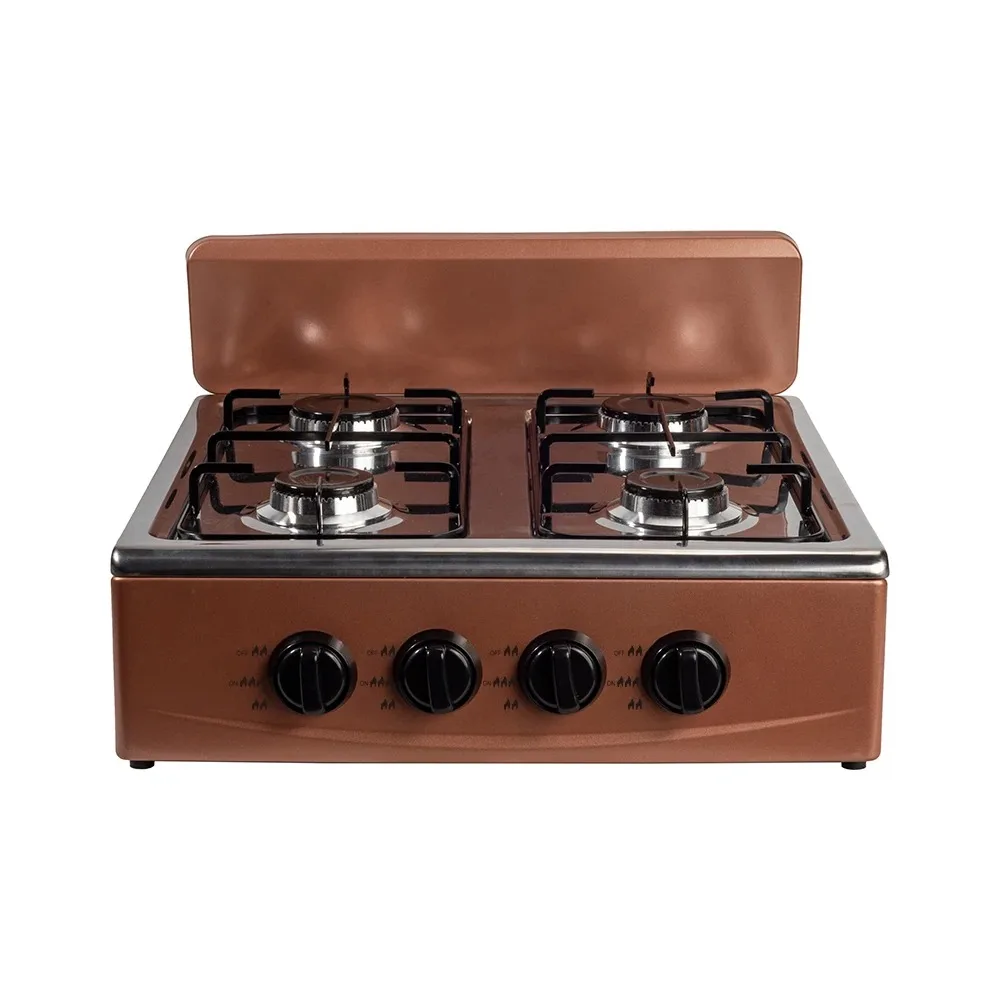 

Прочная мини-газовая плита из нержавеющей стали, 4 конфорки, варочные панели с бутаном, портативная газовая плита для кемпинга на открытом воздухе