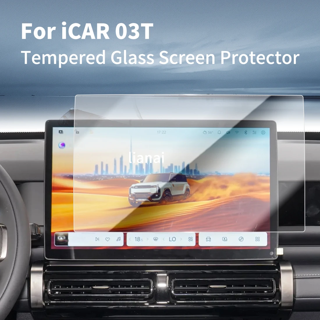 

Carplay Screen Protector Tempered Glass Protective Film Navigator Aut Car Stickers Accessories For24 Chery iCAR 03T