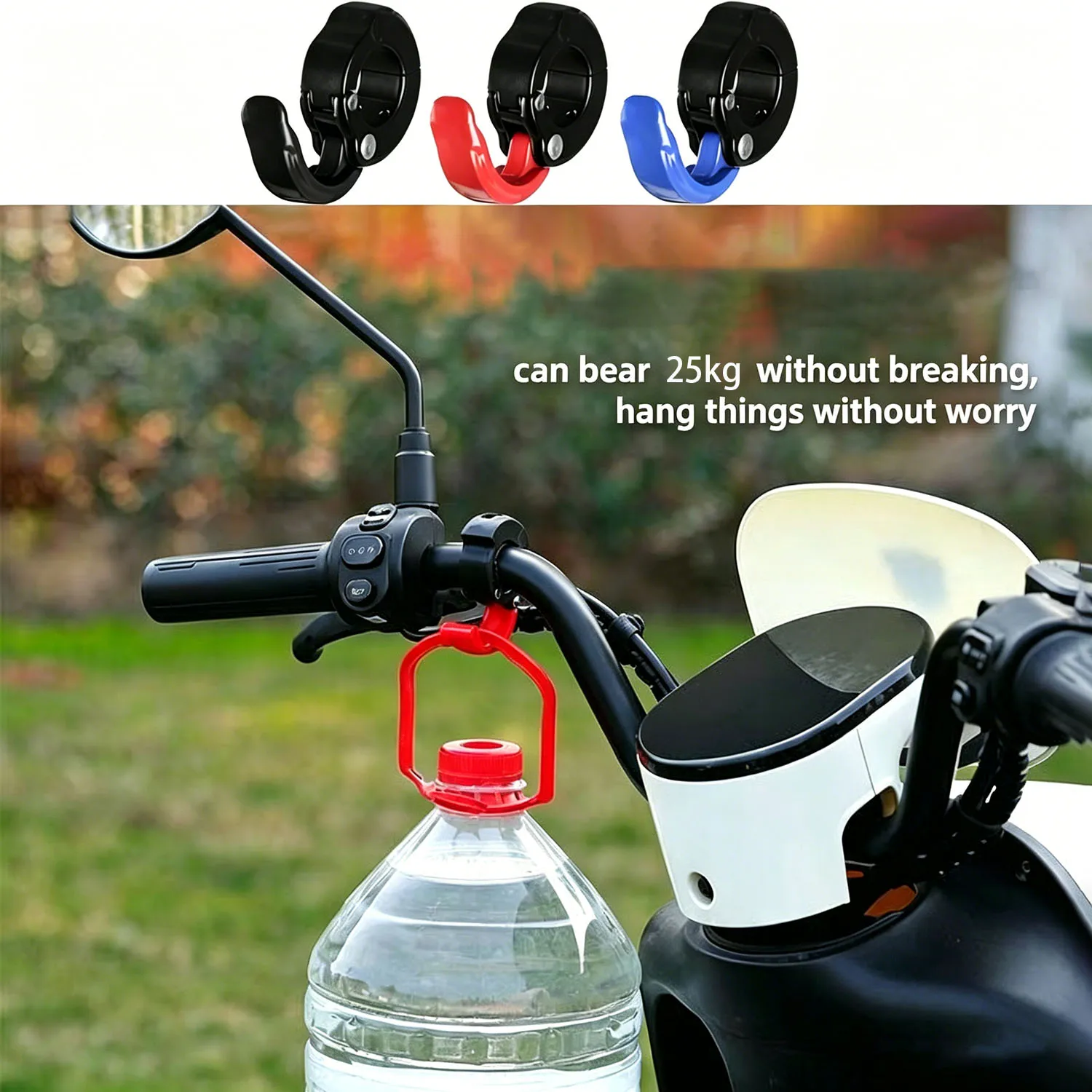 

Cycling Helmet Shopping Bag Convenient Hook Bicycle Mountain Bike Hook, Universal Front-Mounted No-Drill Hook for Electric Bikes