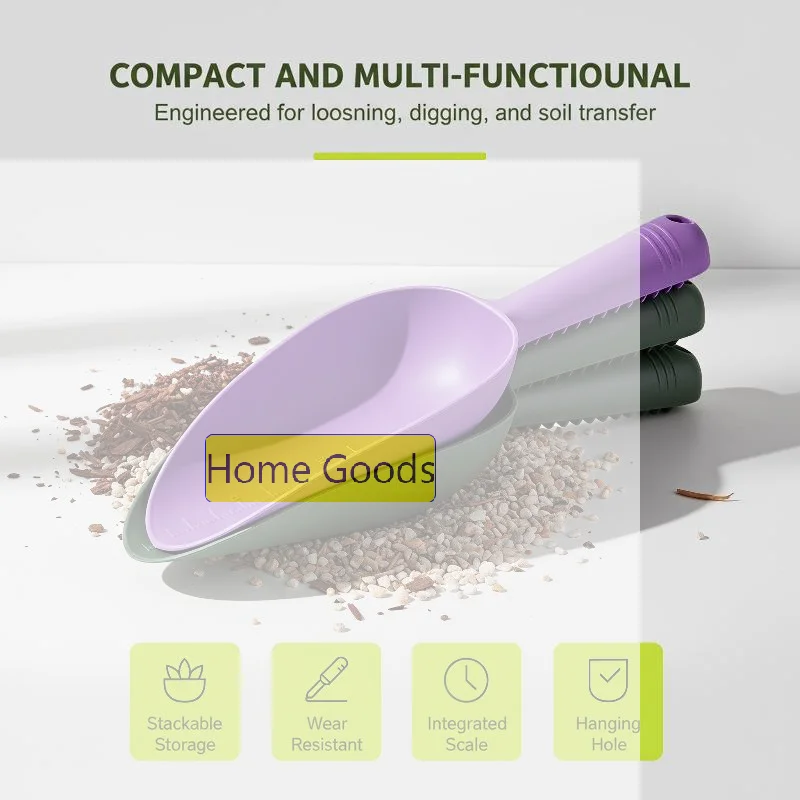 Multifunctional Garden Shovel Plastic Thickened Soil Loosening Shovel With Scale Durable Plant Shovel Flower Vegetables Plantin