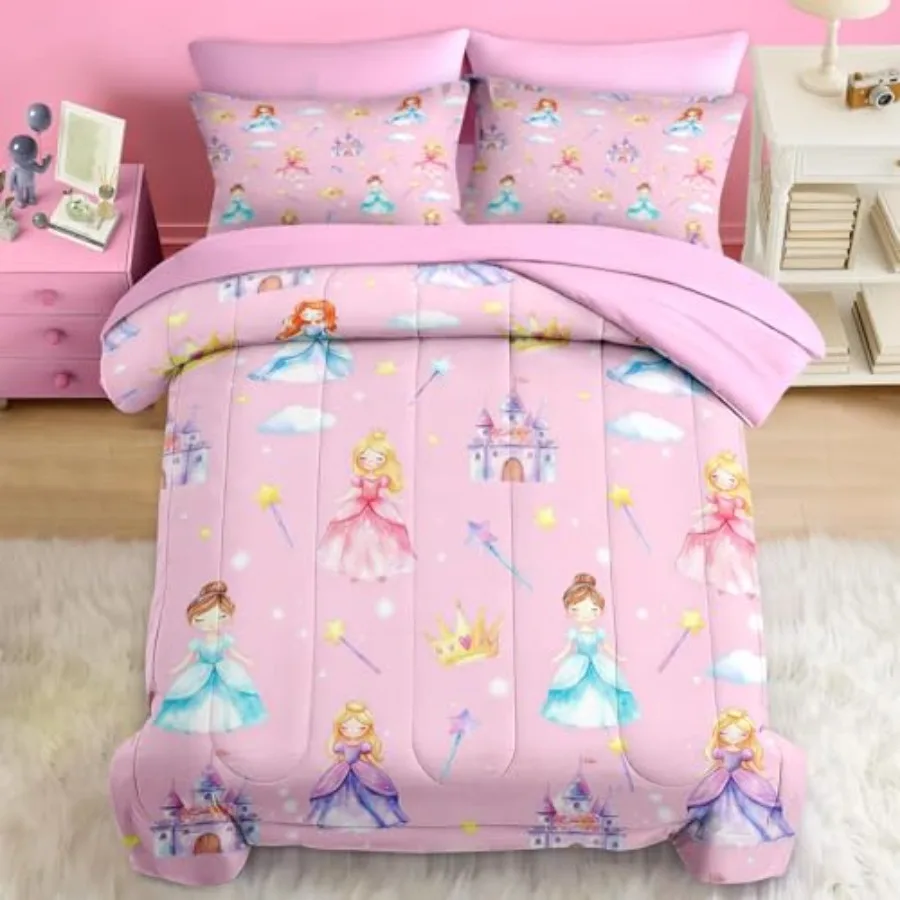 

Comforter Set Size 5 Pcs Bedding Set for and Adults Fantasy Bed Sheet Sets with Fitted Sheet Pillowcase and Sham for Bedroom Be