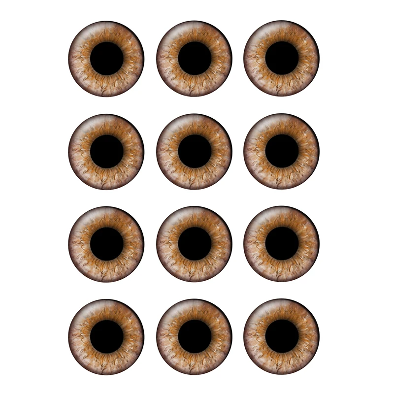 12pairs/bag 14mm Eyes Chips Suitable for Blythe Doll Super Thin Pupil Glass Cabochons DIY Accessories Bulk Items Wholesale H214