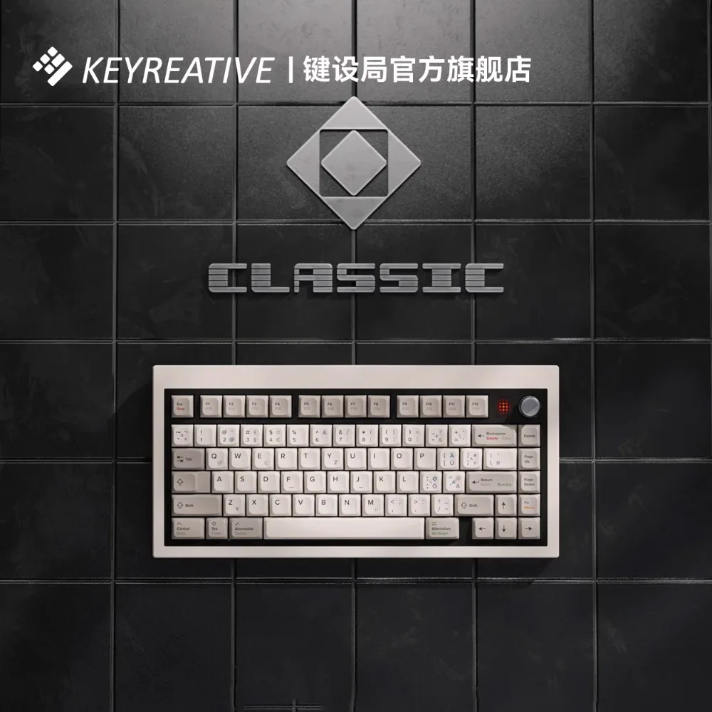 PBS MV Classic Keycap Set 147key PBT Custom Classic Retro Gray Keyboard Cap PBS Profile Gaming KeyCap for Mechanical Keyboard