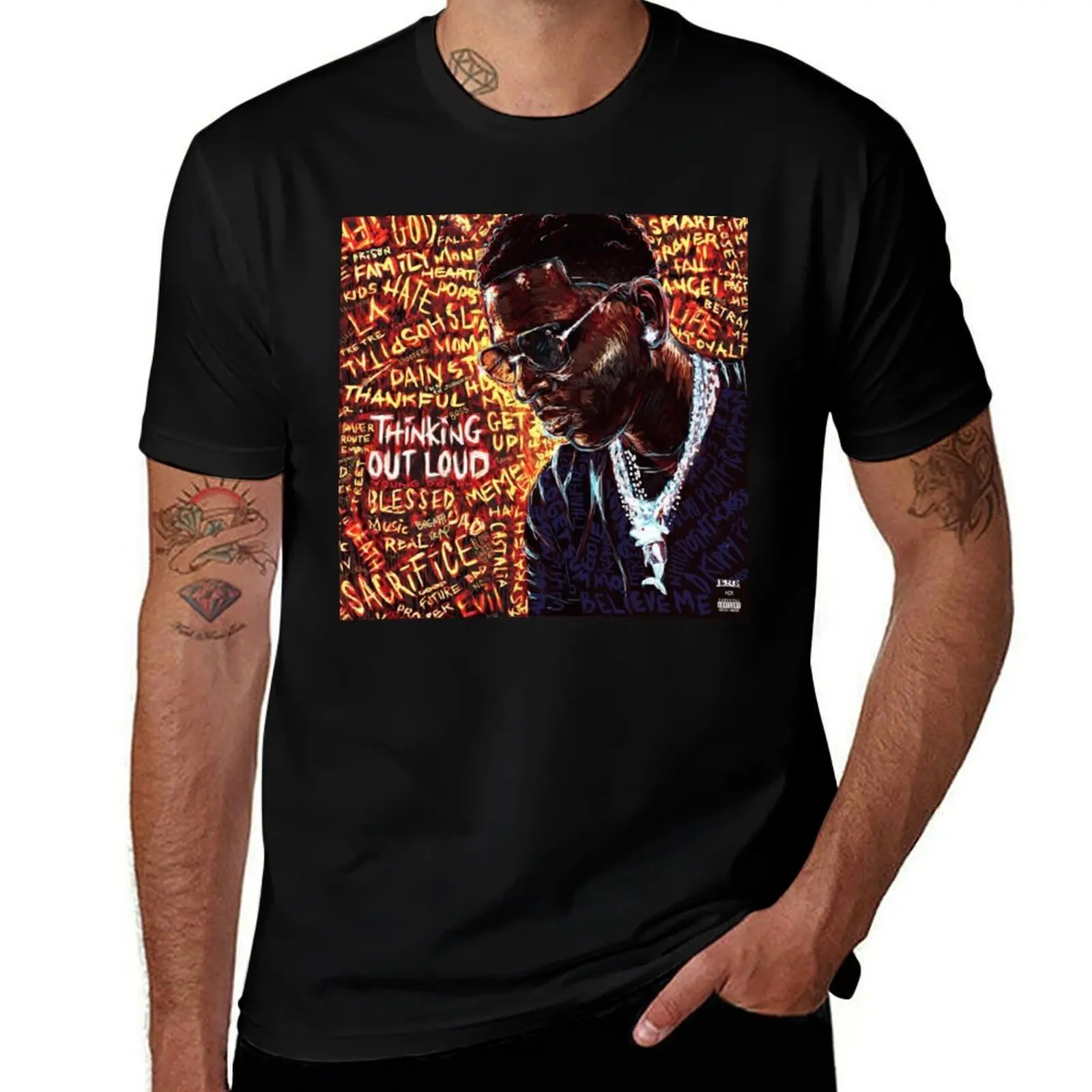 Thinking Out Loud - Young dolph T-Shirt t shirts for man cotton t shirts for man pack white T-Shirt