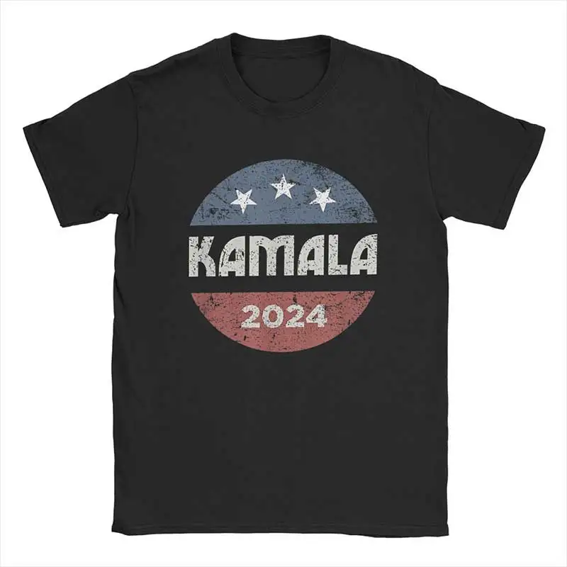 Black T-Shirt,Kamala Harris 2024 For President Campaign T-Shirt Men Clothes Vintage Clothes Daily Designer Clothing Men M-4XL