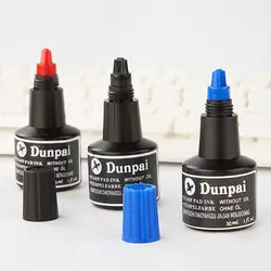 Portable 30ML Stamp Pad Ink Red/Blue/Black Quick-drying Seal Pad Ink Non-erasable Stamp Paste Ink