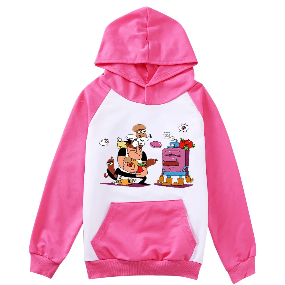 

Games Pizza Tower Hoodie Kids Chef and Pizza T-Shirts Baby Boys Long Sleeve Tops Toddler Girls Coats Children Christmas Presents