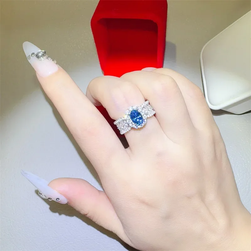 Sace Edelstenen Gra Gecertificeerd D Kleur 1ct Moissanite Ring 925 Sterling Zilveren Ring Voor Vrouwen Trouwfeest Fijne Sieraden