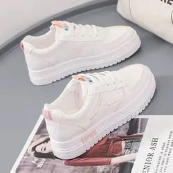 Ladies Shoes Mesh Breathable Flat Women Footwear Running Whit Lace Up Athletic Sneakers Sports Walking Cheap Luxury Light Urban
