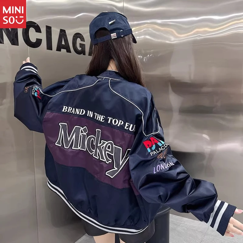 

Disney Embroidered Baseball Jacket, Luxury Varsity Coat for Women