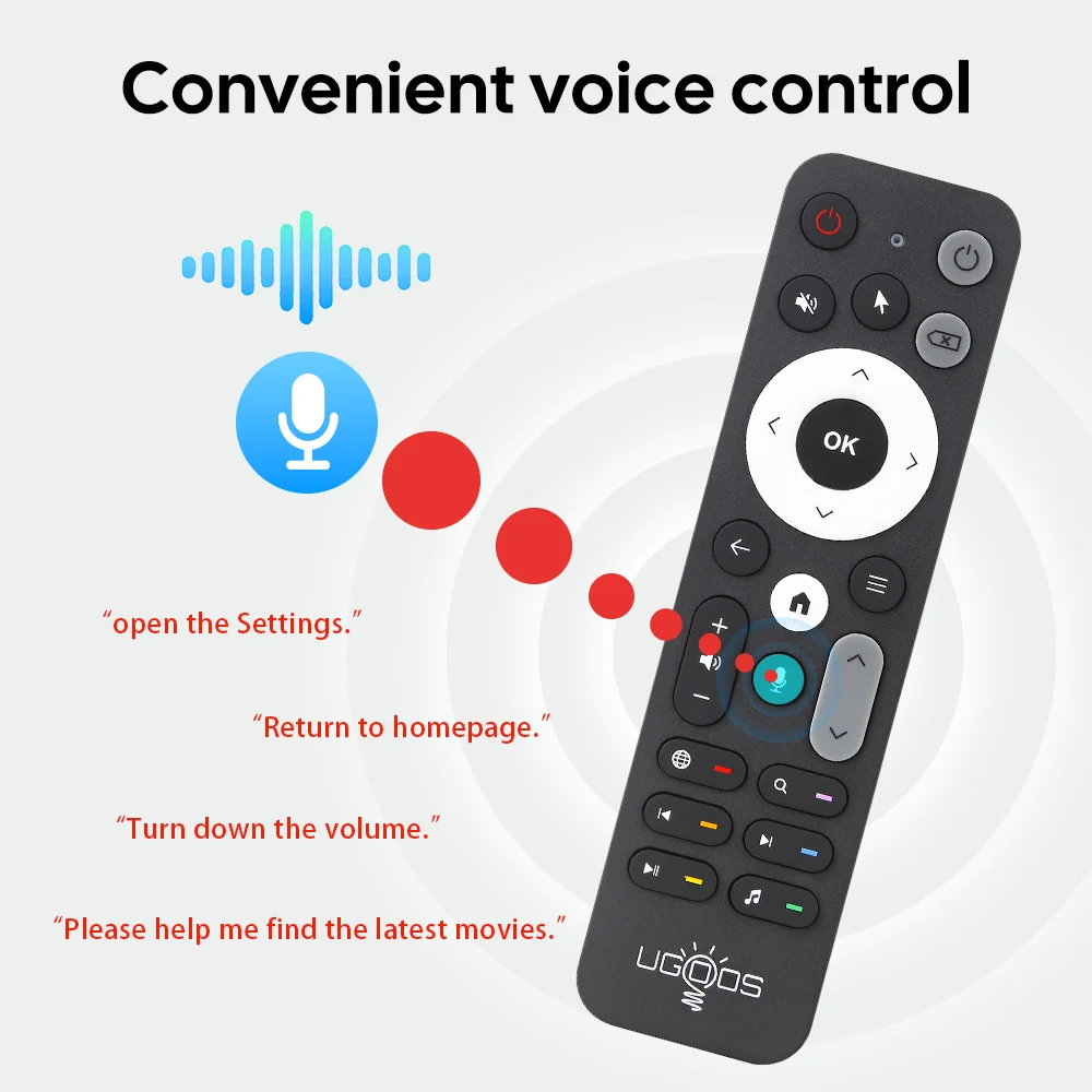 الأصلي UGOOS UR02 BT التحكم عن بعد لاستبدال Ugoos TOX1 TOX3 TOX4 AM8 PRO AM6B PLUS X4 X4Q Cube Pro صندوق التلفزيون الإضافي #6