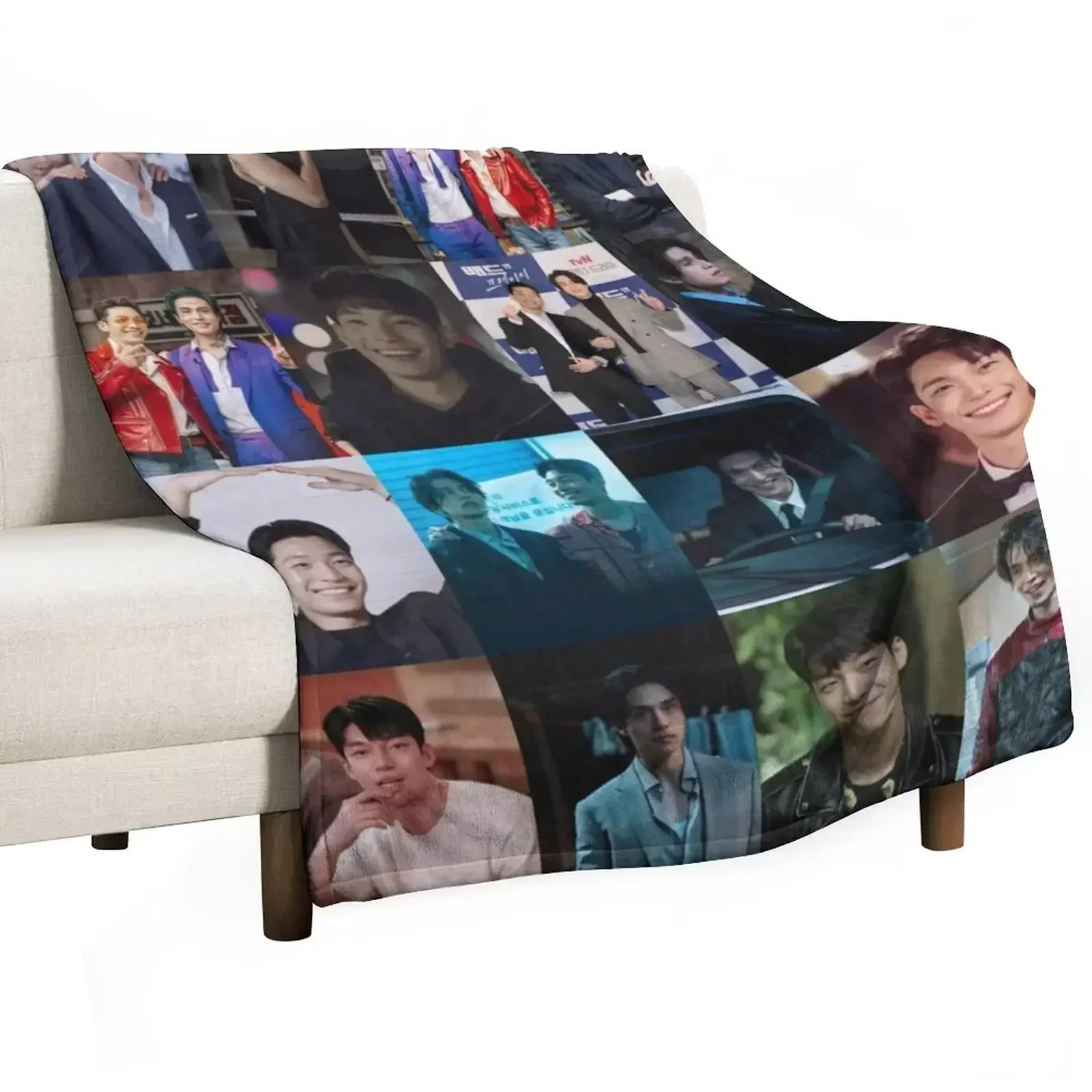 

Lee Dong Wook and Wi Ha Joon Throw Blanket Faux Fur Soft Warm Blanket for Bed
