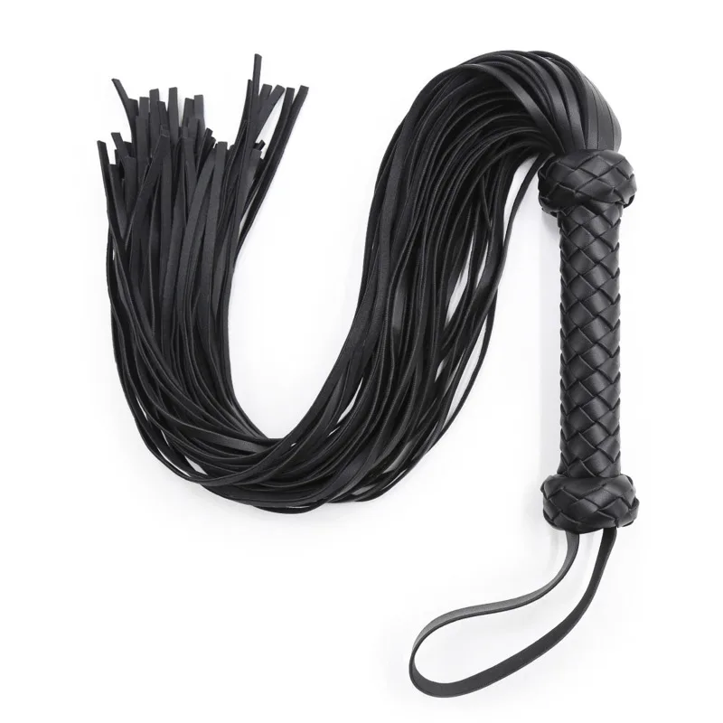 

Genuine Leather Tassel Horse Whip With Handle Flogger Equestrian Whips Teaching Training Riding Whips