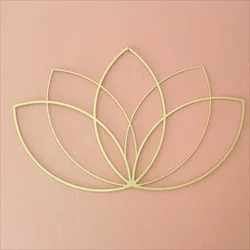 Lotus Gold Wall Decor Metal Wall Art Yoga Teacher Gift Lotus Flower Design for Modern Living Room and Above Bed Home Decor