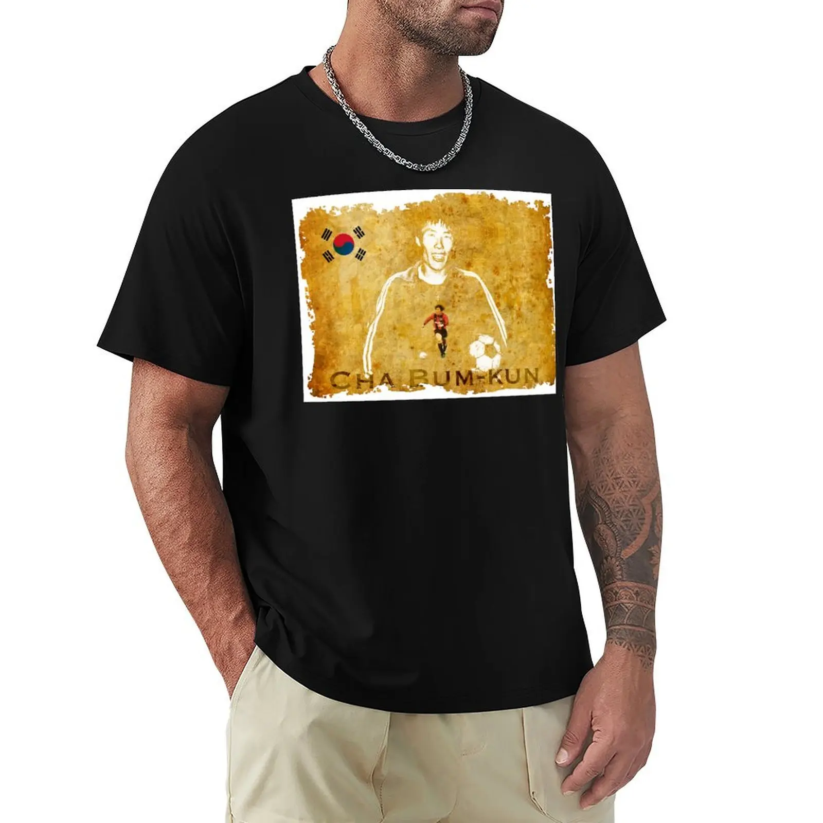 Cha Bum-Kun South Korean Soccer Player T-Shirt Plus Size Street Style Tee
