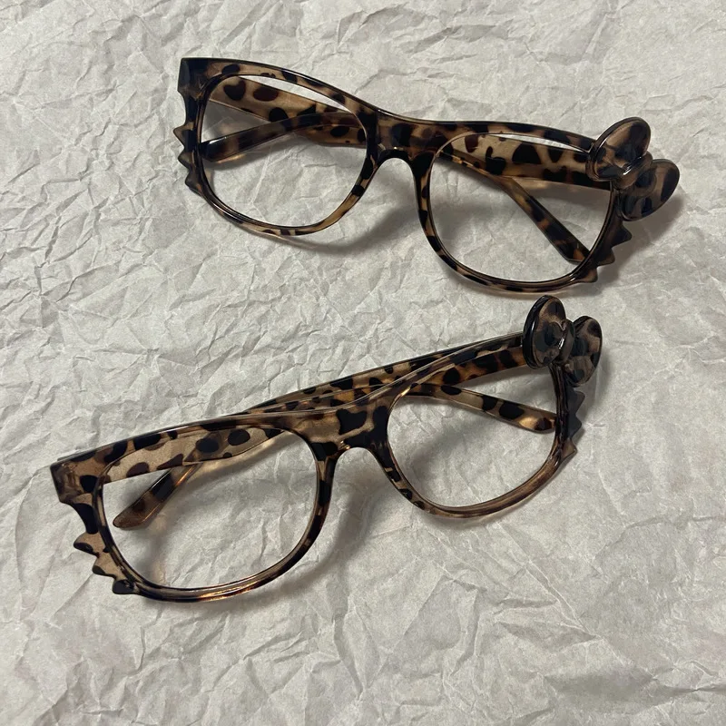 

Cute Leopard Print Eyeglass Frame Kitty Accessories Cute Beauty Cartoon Anime Y2k Vintage Eyeglass Frame Toys For Girls Gifts