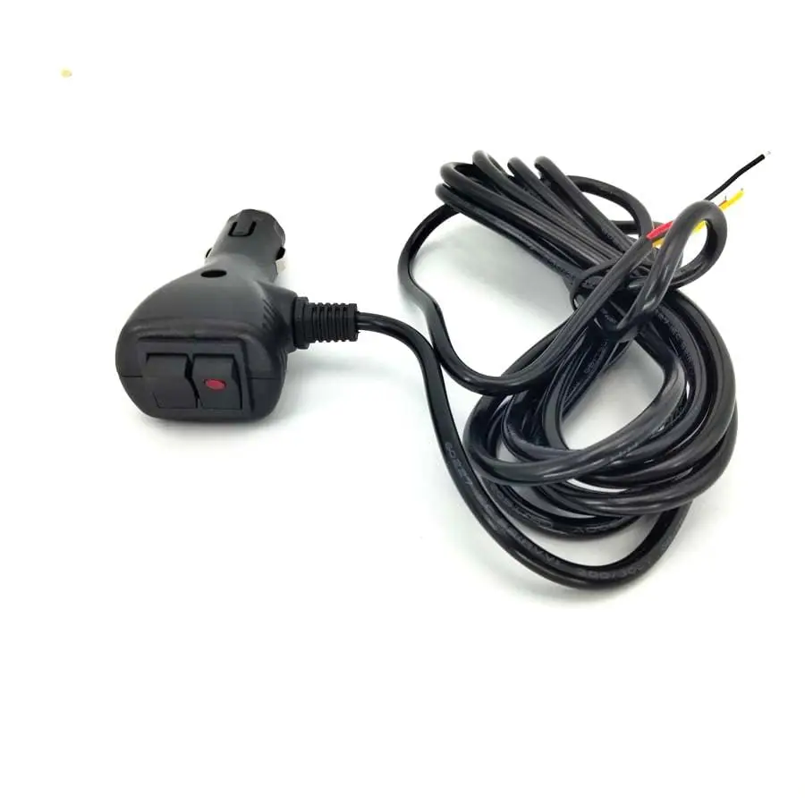 12v 10 Ft 3 Wires Cigarette Cigar Lighter Socket Plug Connector & Extension Wire with on off Toggle Switch & Changing Pattern Sw