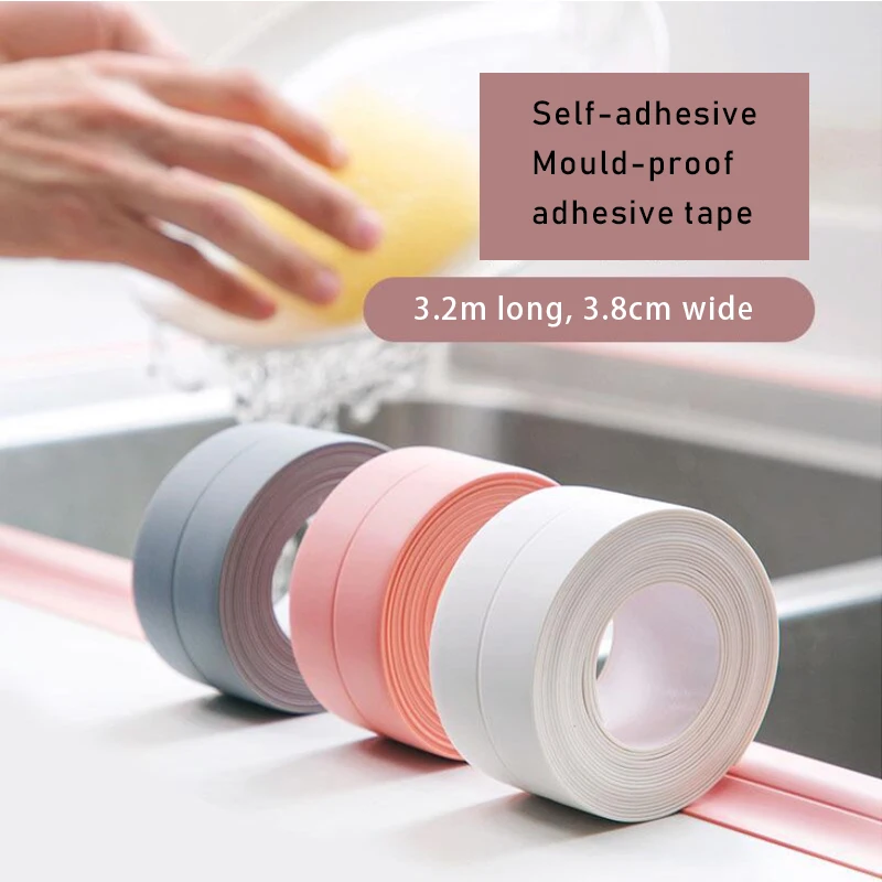 

Kitchen Mildewproof Waterproof Stickers Bathroom Toilet Corner Line Tape Beauty Seam Paste Self-Adhesive Sealing Strip Wallpaper