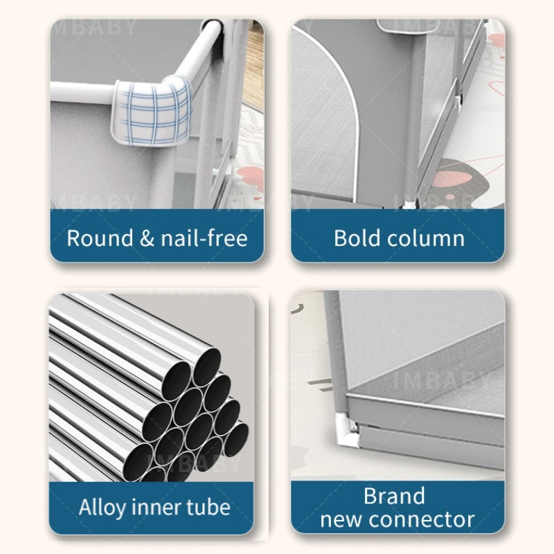 Baby-Laufstall, tragbarer Indoor-Outdoor-Laufstall für Babys und Kleinkinder, 59 x 71 Zoll, extra großer Spielstift mit Tor, zusammenklappbarer Babyzaun