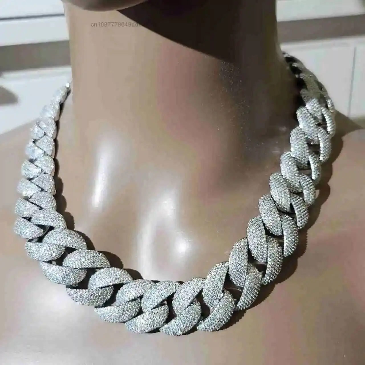 

Кубинские цепочки Iced Out Miami, модные ювелирные изделия в стиле хип-хоп, серебро 925 пробы, мужские кубинские ожерелья с муассанитом 10 мм, 12 мм, 14 мм