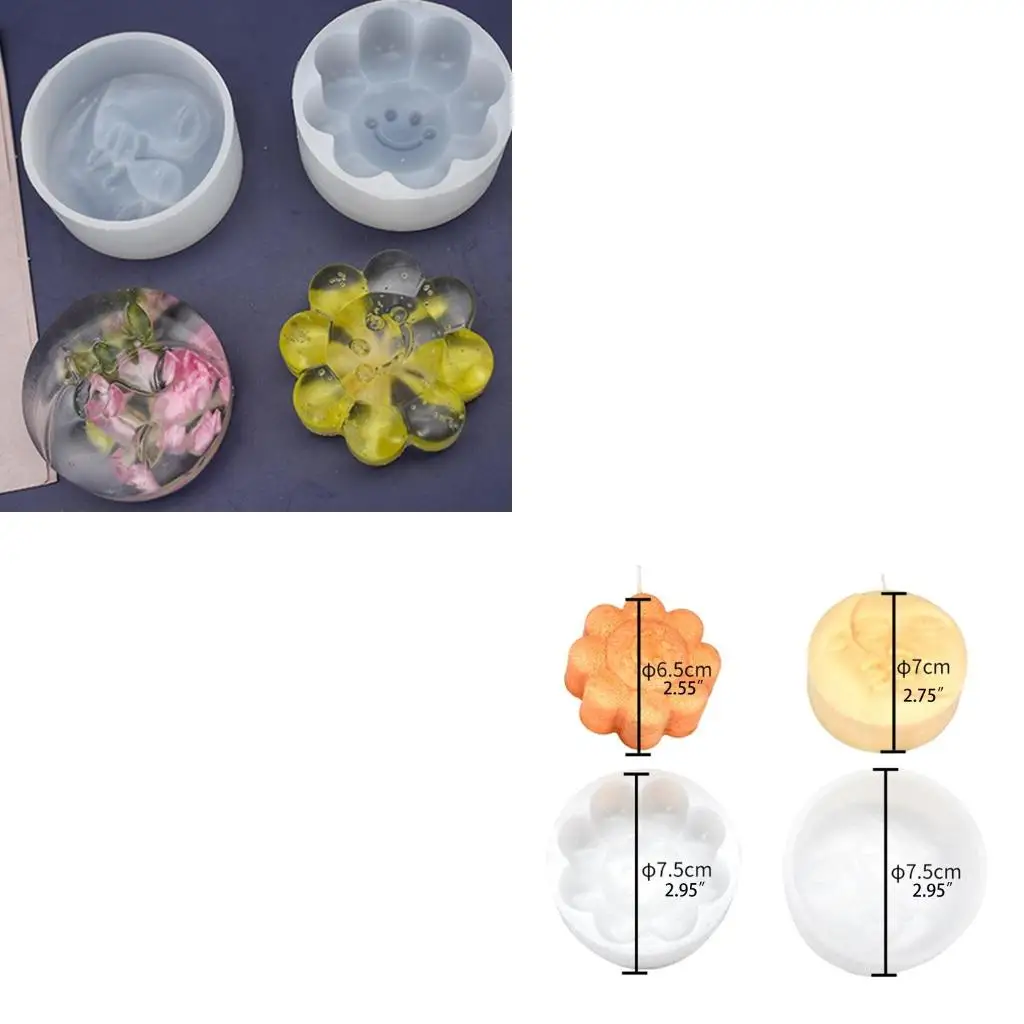  Face for Head Shaped Fondant Candy Soap Polymer Clay Crafting Mould Making Craft