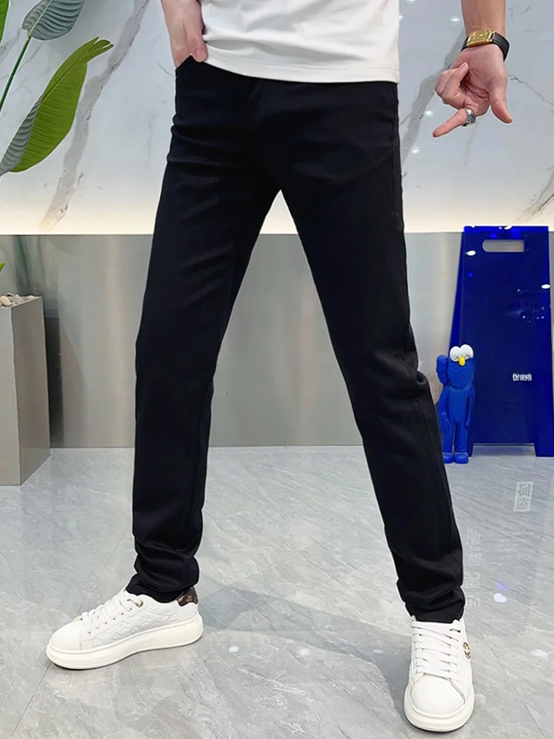 

Bla Slim Fit Casual Jeans Men's Faionable Versatile Spring Summer Long Pants Breathable Comfortable Lightweight Denim