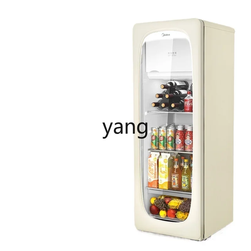 VC household small refrigerated fresh-keeping living room transparent glass frozen beverage refrigerator