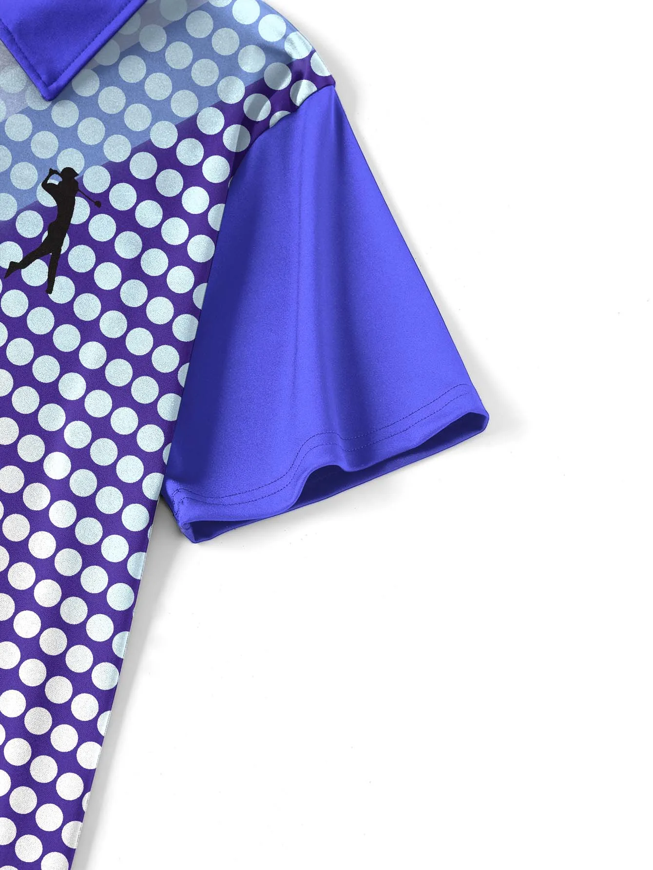 جولف تحت عنوان التدرج البولكا نقطة قميص بولو الرجال الرياضة عادية قصيرة الأكمام ملعب الغولف الحصري قميص مطبوع #4