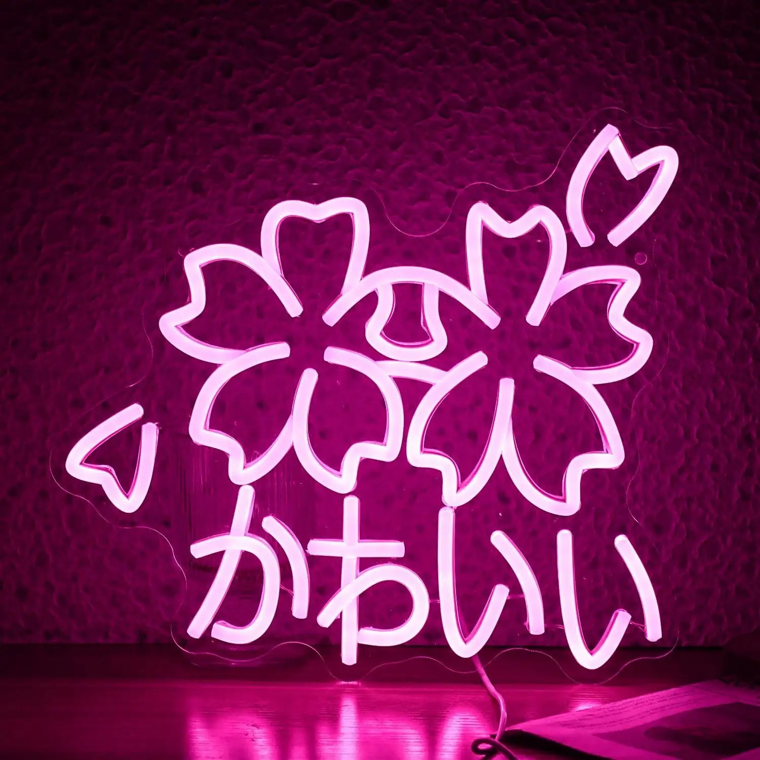 

Kawaii Led Neon Light Sign Japanese Cherry Blossoms LED Lights for Girls' Room Bedroom Decoration Birthday Party Gift Wall Light