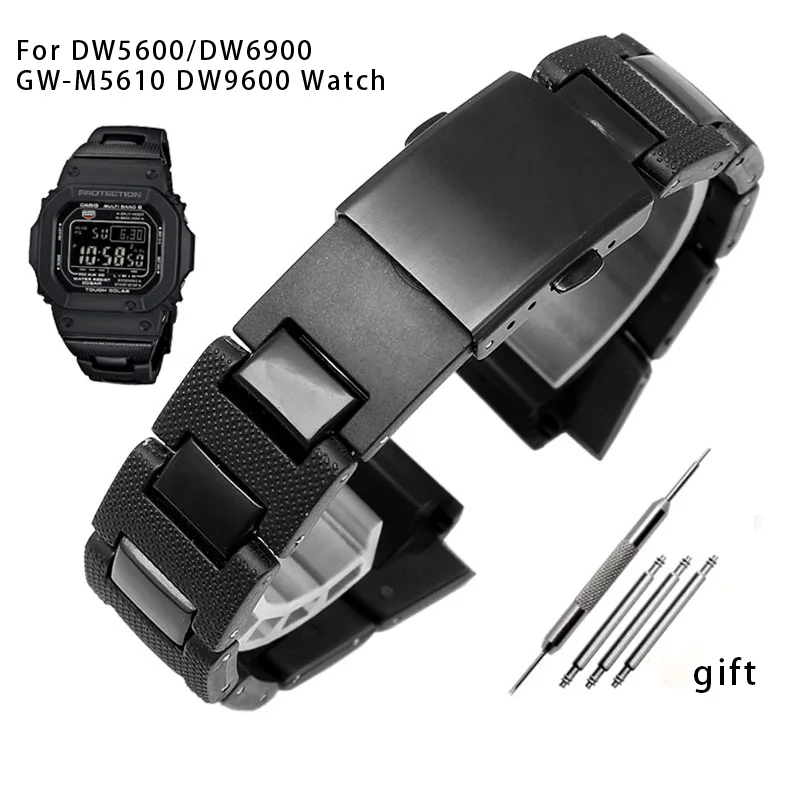 Plastic Watchband for Casio G-shock DW-6900/DW9600/DW5600/GW-M5610 Men Watch Strap Band High Quality Bracelet 16mm