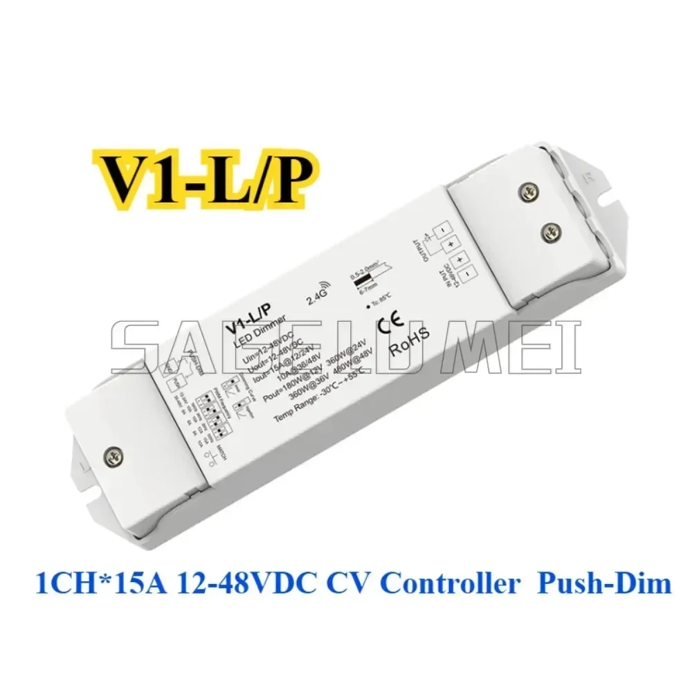Skydance LED باهتة 12-48 فولت V1-L/P R1/11 1 منطقة واحدة لون LED قطاع يعتم عدة لاسلكية واي فاي 2.4G التحكم عن بعد دفع التبديل