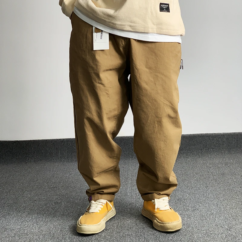 

Workwear Casual Pants Belted Loose Fit Wide Version y Japanese Trend Youthful Energy Sle All Seasons Thi Straight Leg