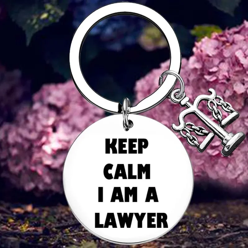 Keep Calm I'm A Lawyer Keychain Funny Law Profession Gift Key Chain Pendant Jewelry