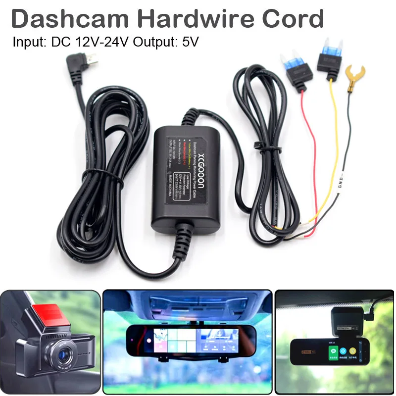 

DC12V-24V to 5V 2.5A Car Charge Cable Mini / Micro / Type-C USB Hardwire Cord Auto Charging for Dash Cam Camcorder Vehicle DVR