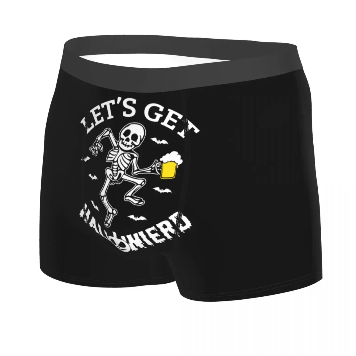 Custom Halloween Lets Get Halloweird Skeleton Boxer Shorts For Homme 3D Print Underwear Panties Briefs Breathable Underpants