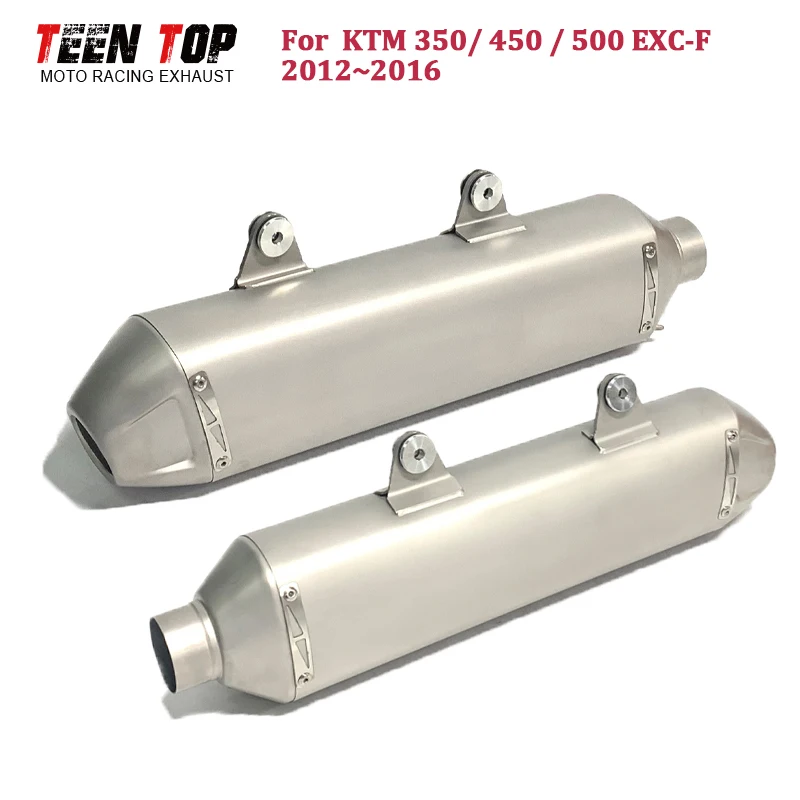 Tubo de Escape de moto de cross para KTM 350 450 500 EXC-F silenciador de Escape OEM Escape Moto 50mm tubo de escape 2012-2016 530mm silenciador todoterreno