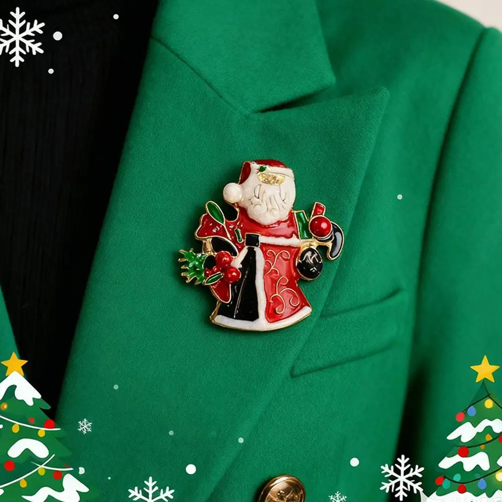 السنة الجديدة عيد الميلاد بروش ملون كريستال حجر الراين بروش دبوس عالية الجودة شجرة عيد الميلاد دبوس هدية مجوهرات اكسسوارات 2026 #4