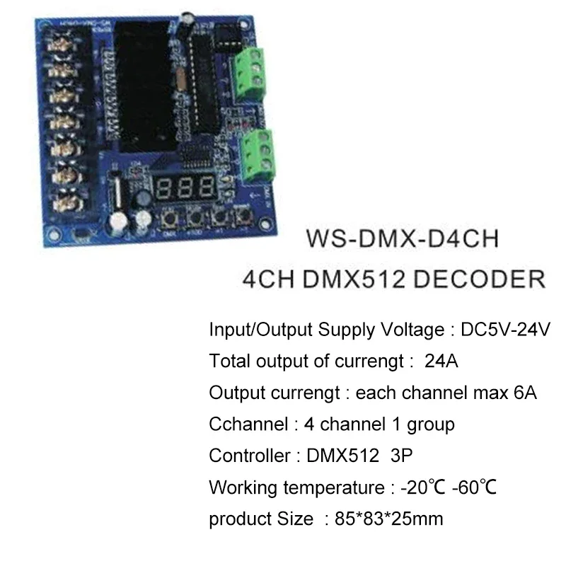 18CH/24CH/27CH/36CH/40CH DMX RGB RGBW LED-controller DMX512-decoder