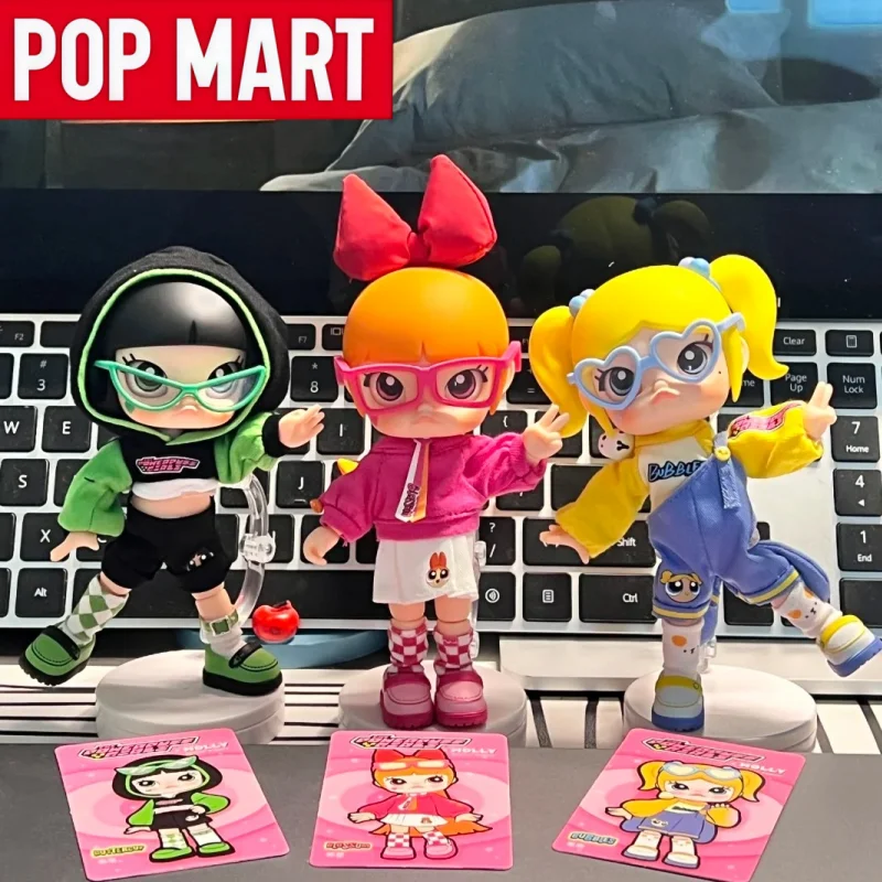 

POP MART Molly X The Powerpuff Girls: Аниме-фигурка, модная коллекционная игрушка, кукла-фигурка в слепой коробке, милый аниме-персонаж, подарок на фестиваль