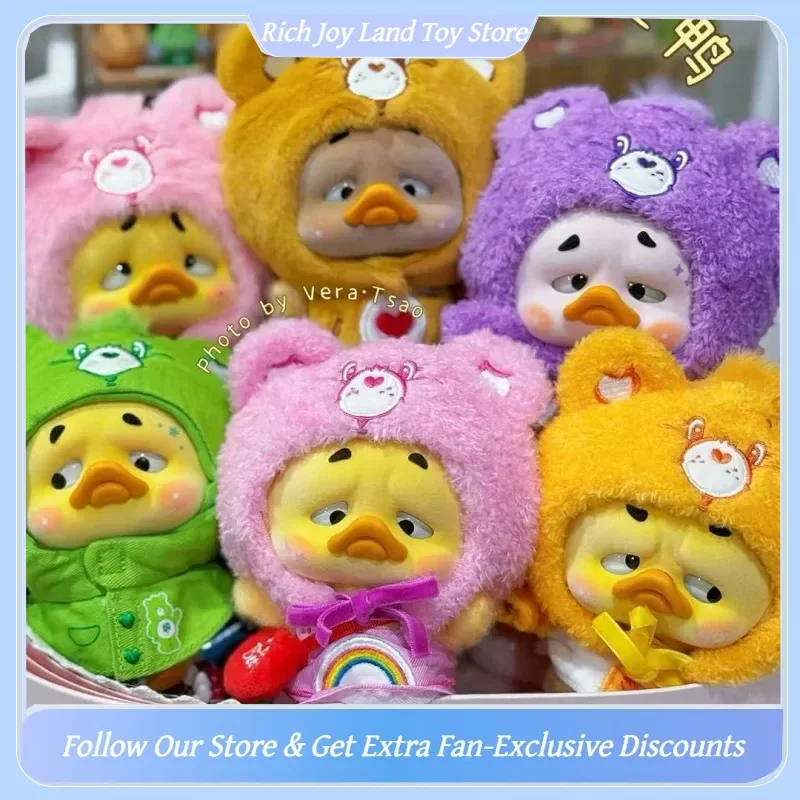 Original Upset Duck Neon Sweetheart Duck 6th Generation Series Blind Box  Plush Trendy Toy Bag Pendant Collectible Figurine Gift