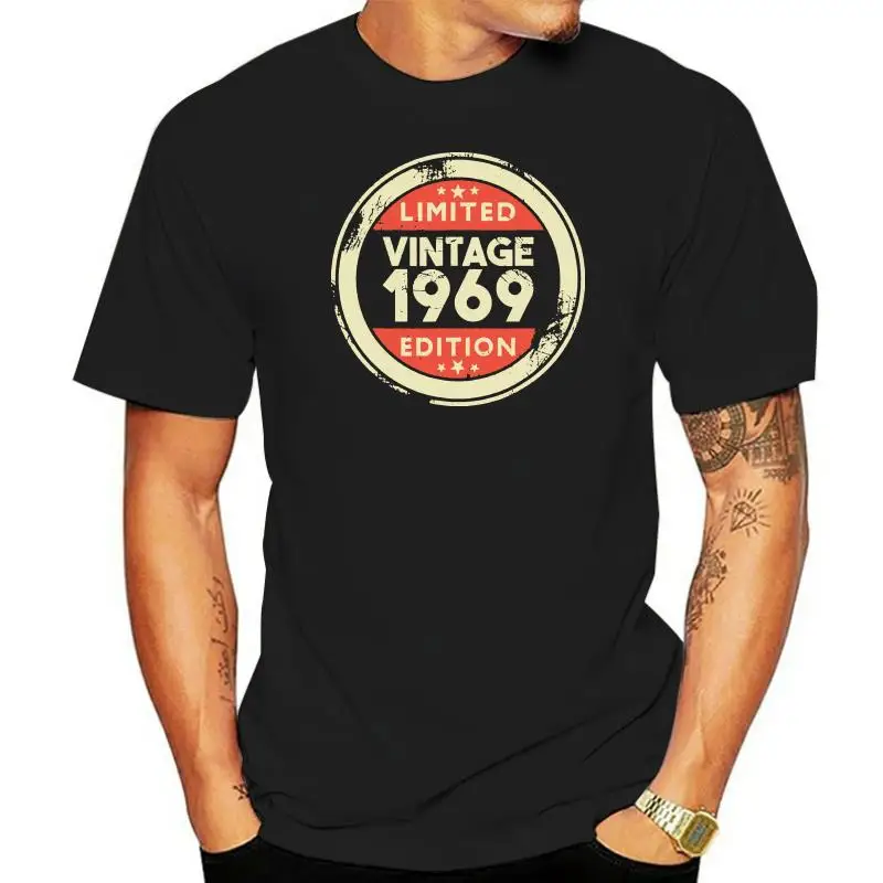 Black 50Th Birthday T-Shirt Vintage 1969 Shirt- 50 Years Old Gifts 100 Cotton 2Xl 3Xl 4Xl 7Xl Tee Shirt