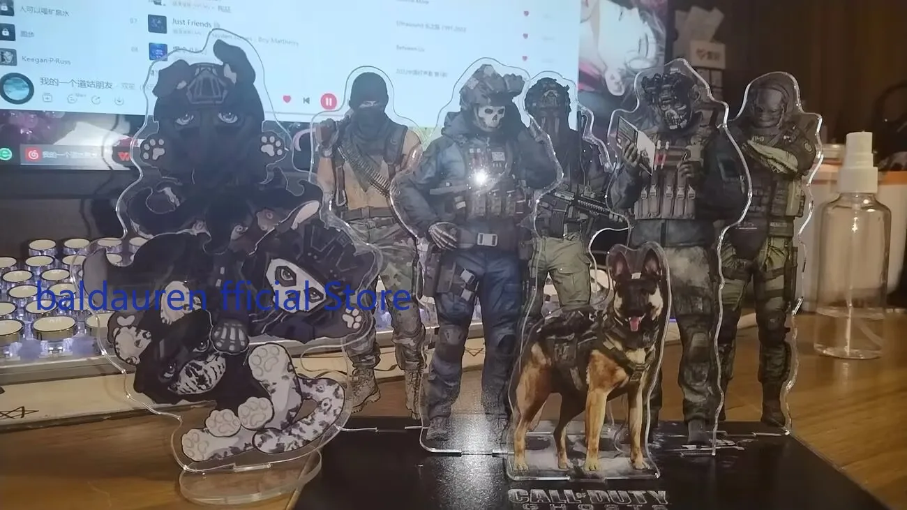 أنيمي نداء الواجب المحمول شبح كونيج كروجر كيغان نيكتو الشكل الاكريليك حامل نموذج مكتب عرض الدائمة المعارض هدية عيد الميلاد