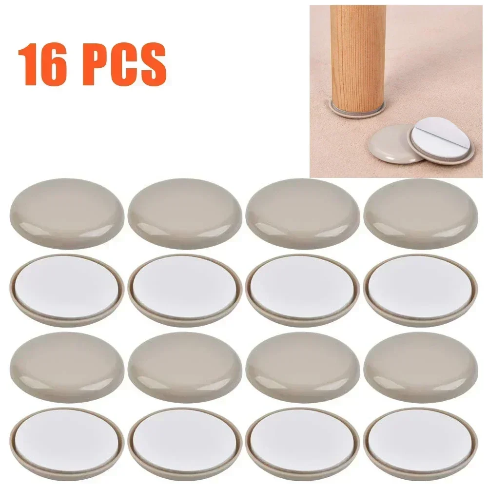 16 Pcs Furniture Sliders Mobile Heavy Furniture Smooth Floor Mobile Protector For Carpet Heavy Duty Furniture Move Spare Parts